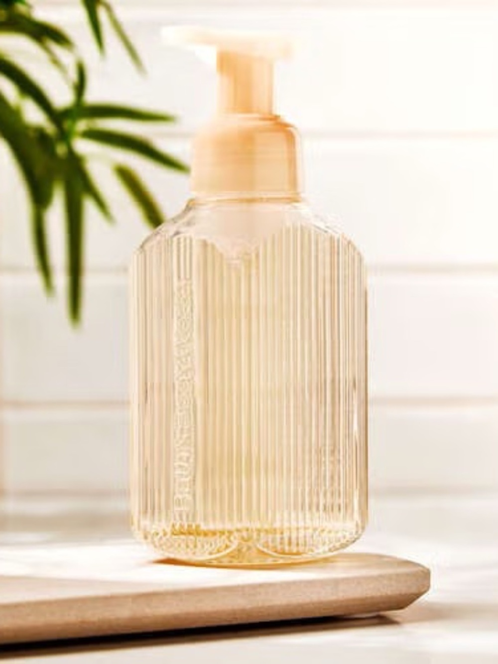 CREAM Vertical Line Foaming Hand Soap Dispenser